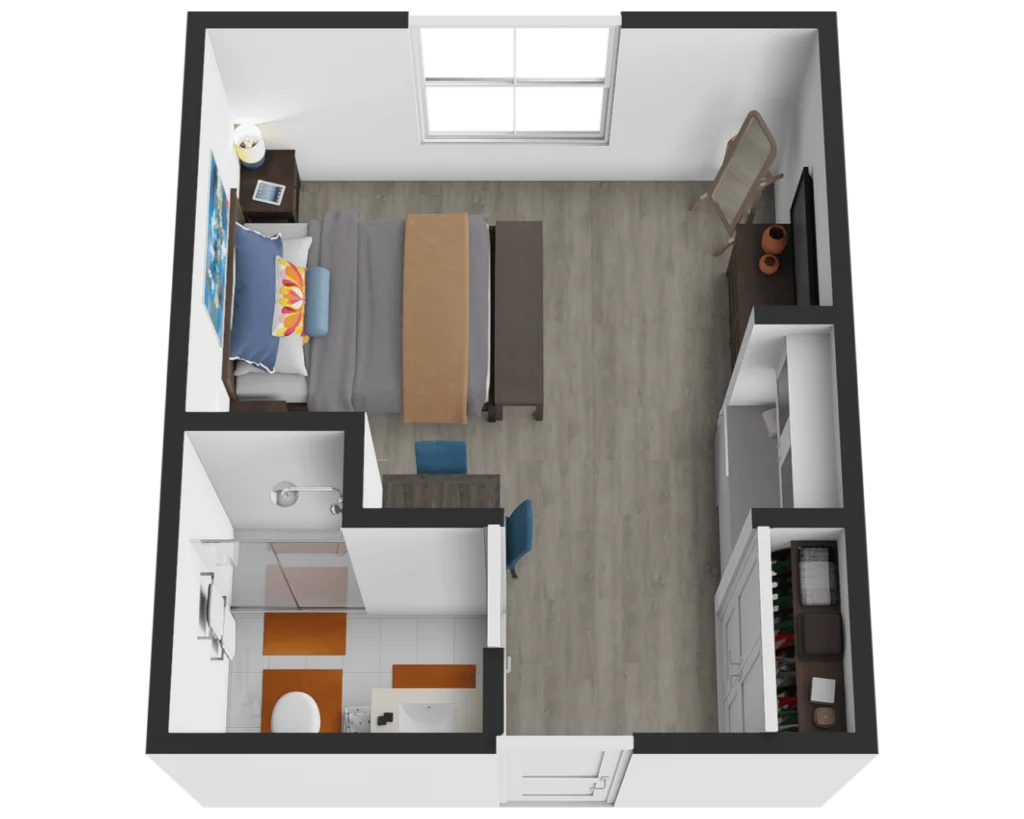Sodalis Texas City - Studio Floorplan